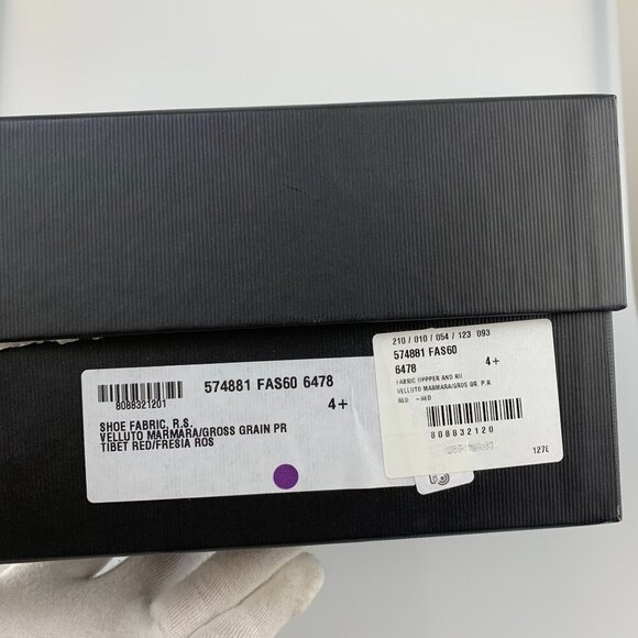 NIB Gucci Pink Velvet Pearl Monogram Slip on Loafers Size 4.5 - Picture 11 of 11